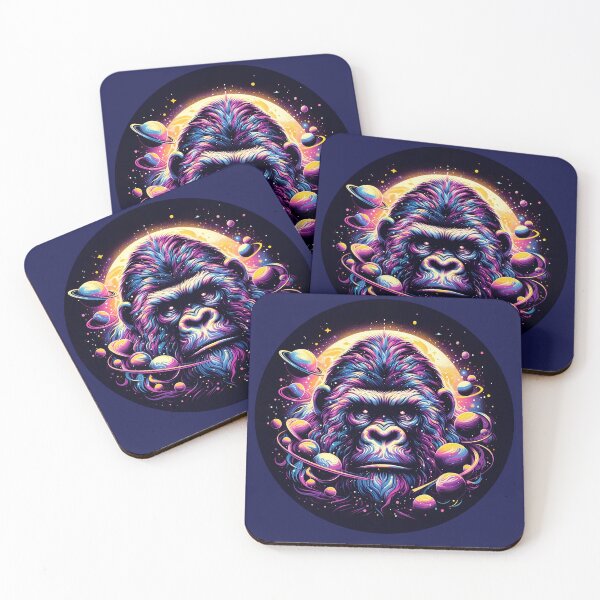 Item preview, Cosmic gorilla and planets designed and sold by Artillenium.