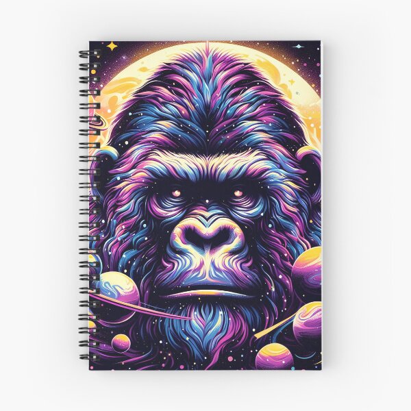 Item preview, Cosmic gorilla and planets designed and sold by Artillenium.