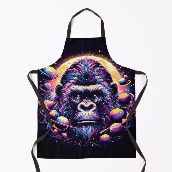 Item preview, Cosmic gorilla and planets designed and sold by Artillenium.