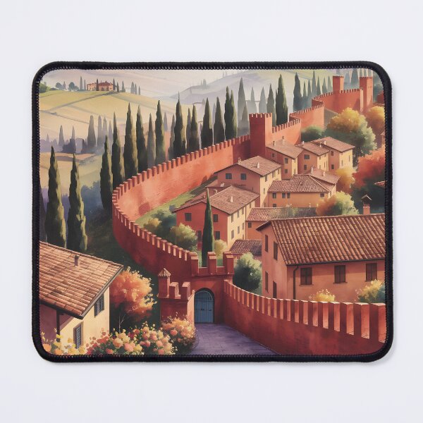Item preview, Corinaldo, Marche: Early Autumn Afternoon designed and sold by LSVart.