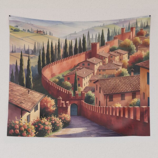 Item preview, Corinaldo, Marche: Early Autumn Afternoon designed and sold by LSVart.