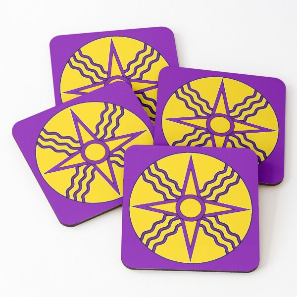 Item preview, Solar Disk of Shamash - Intersex Pride Edition designed and sold by CaffeineCraftedCreations.