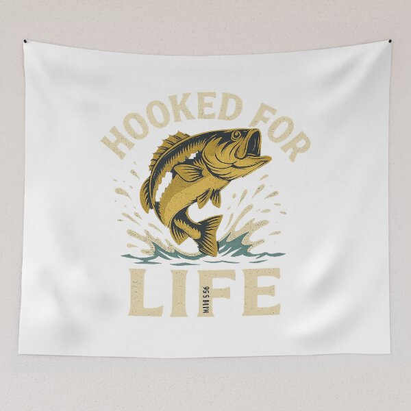 Item preview, Hooked for Life Leaping Fish Design designed and sold by dessertcruzing.