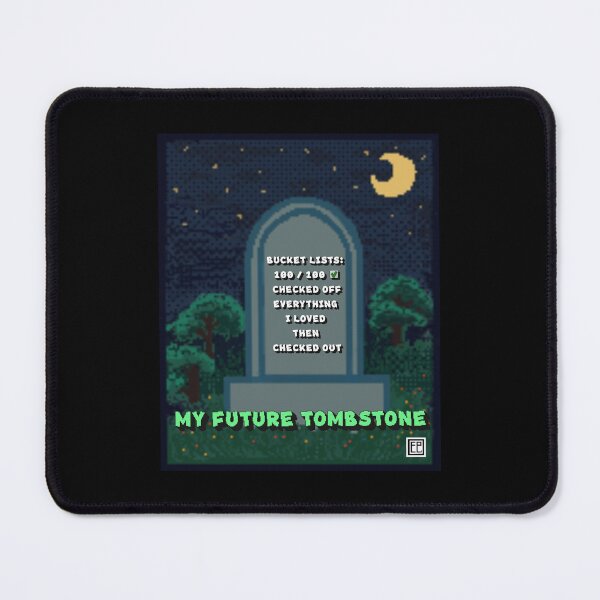 Item preview, My Future Tombstone - Pixel Art Bucket List designed and sold by EmilieLeeKimArt.