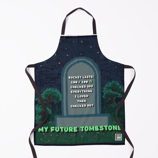 Item preview, My Future Tombstone - Pixel Art Bucket List designed and sold by EmilieLeeKimArt.