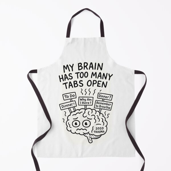 Item preview, Too Many Tabs – Overthinking Brain Doodle designed and sold by BloomOfDesign.