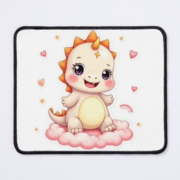 Item preview, Adorable Pastel Baby Dinosaur with Star – Magical Kawaii Cloud Friend designed and sold by CreatvShop.