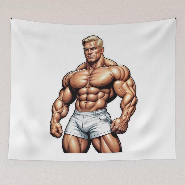 Item preview, Ultra Muscular Bodybuilder Sticker – Bold Fitness Art #123 designed and sold by ForeverPrintsOK.