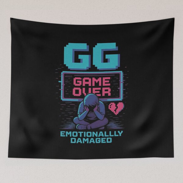 Item preview, GG game over emotionally damaged gift for gamers designed and sold by Meandmyshop.