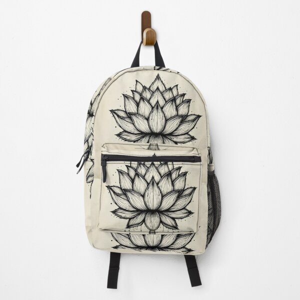 Item preview, Lotus Flower Symbol Black and White designed and sold by Agnes-Creative.