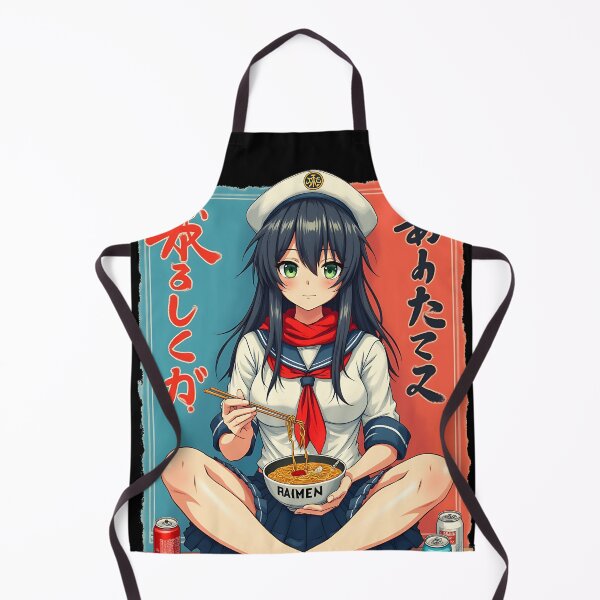 Item preview, Anime Sailor Girl Enjoying Ramen designed and sold by PostersMode.
