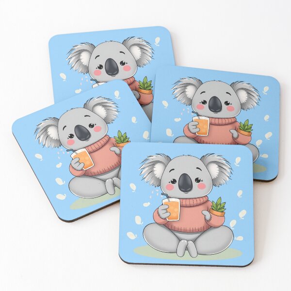 Item preview, Koala with Bubble Tea and Plant Friend designed and sold by RisplendiStudio.