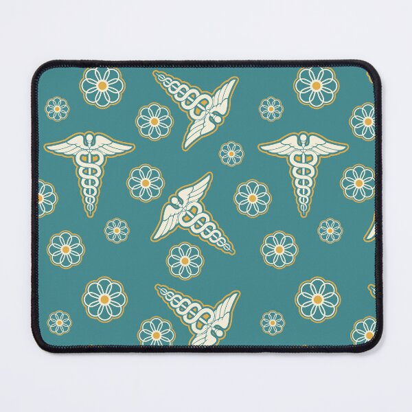 Item preview, Nurse Floral Teal Pattern designed and sold by BeebooDesign.