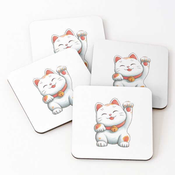 Item preview, Chibi Lucky Cat - White Background Design designed and sold by IssaraStudio.