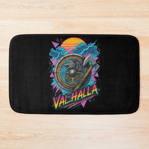 Item preview, Viking Valhalla Fenrir Yggdrasil Norse Retro Vaporwave designed and sold by TomFrontierArt.