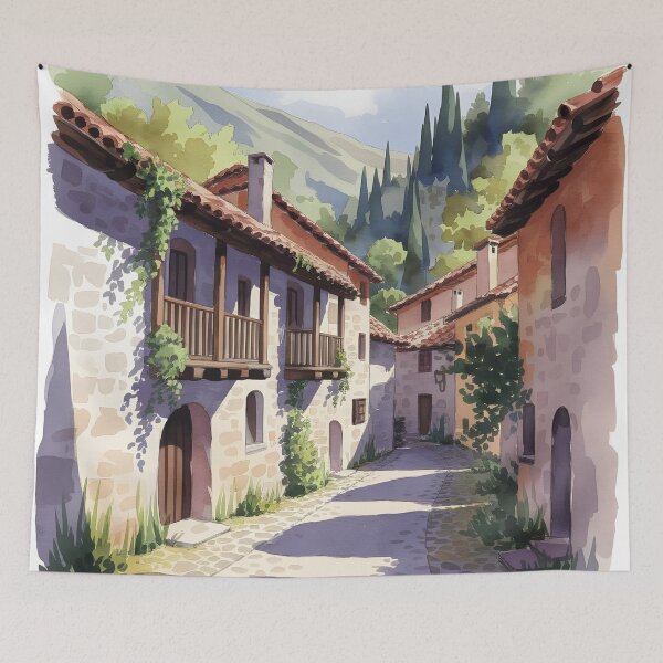 Item preview, Kakopetria, Cyprus: Traditional Village Streets in the Troodos Mountains designed and sold by LSVart.