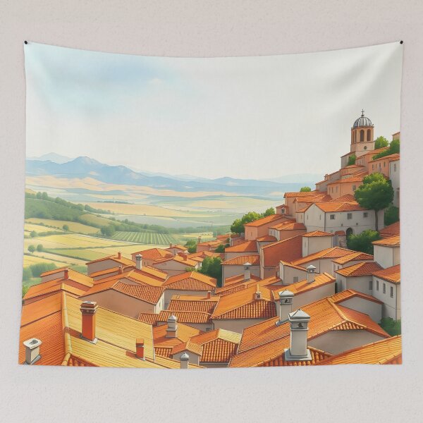 Item preview, Gangi, Sicily: Early Autumn Aerial Splendor designed and sold by LSVart.