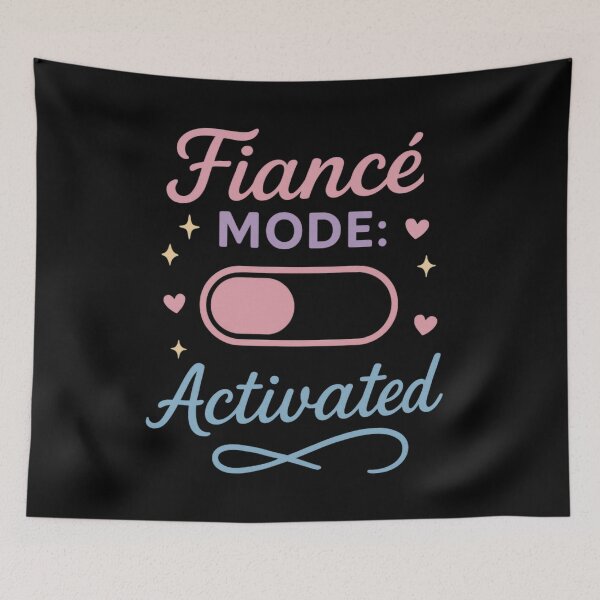 Item preview, Fiancée Mode Activated Shirt – Cute Retro Pastel Bride Shirt for Bachelorette Party – Matching Team Bride Gift Tee designed and sold by Sasikharn.