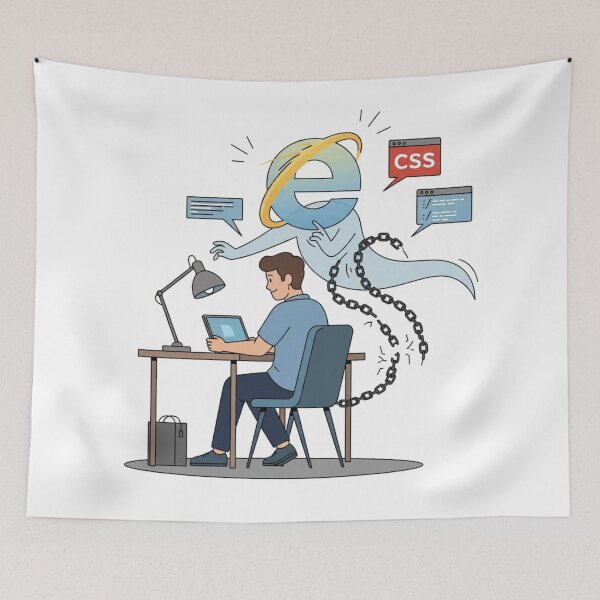 Item preview, The Ghost of Internet Explorer Haunting a Developer designed and sold by ThisNetWear.