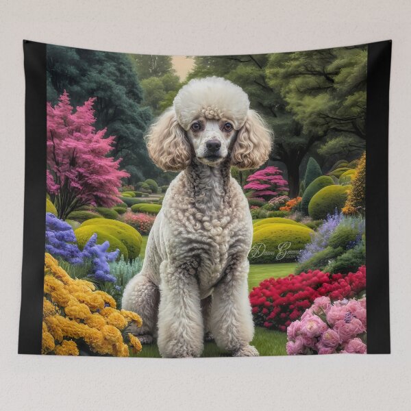 Item preview, Felicity Cream Poodle Dog Portrait Painting designed and sold by Heart and Soul Studio.