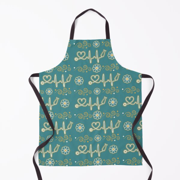 Item preview, Stethoscope Floral Teal Pattern designed and sold by BeebooDesign.