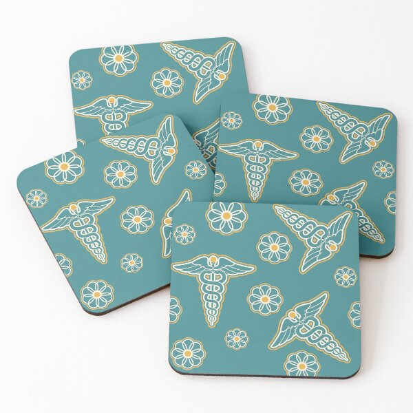 Item preview, Nurse Floral Teal Pattern2 designed and sold by BeebooDesign.