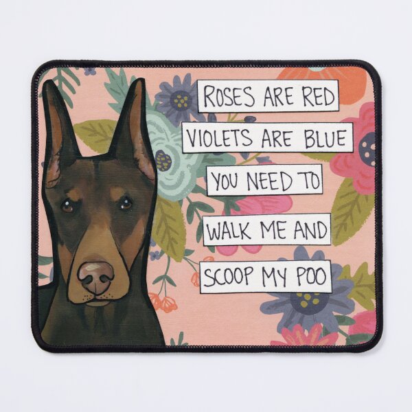 Item preview, Roses Are Red, Doberman dog hand created art designed and sold by jamiemorathart.