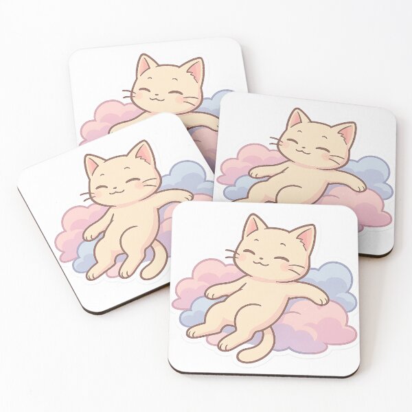 Item preview, Cute Pastel Cat Lounging  designed and sold by Anime and 90s Style.