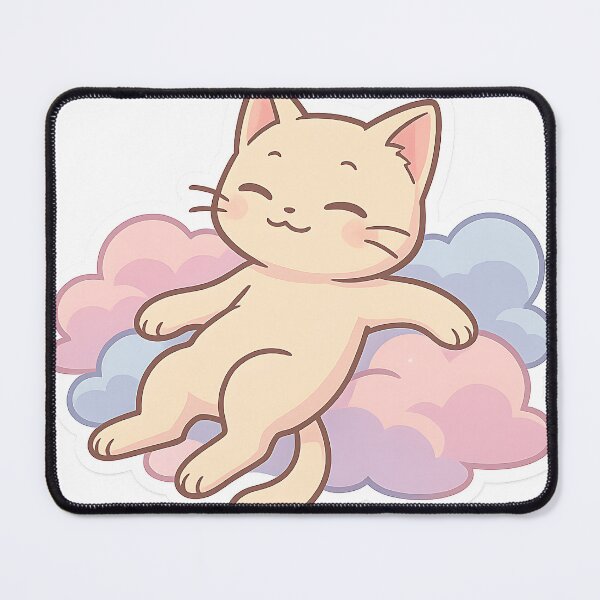 Item preview, Cute Pastel Cat Lounging  designed and sold by Anime and 90s Style.