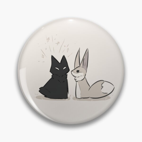Item preview, Little black cat and fox plush sky designed and sold by KrowKami.