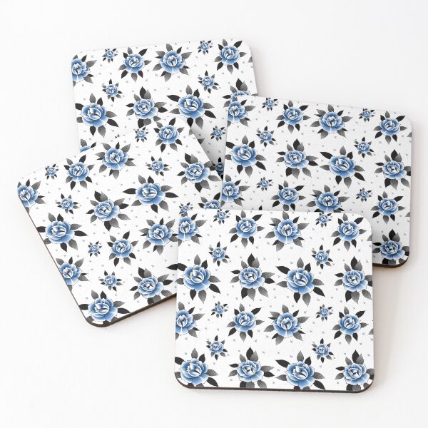 Item preview, blue oldschool rose 1 designed and sold by Surreal Ilustra.