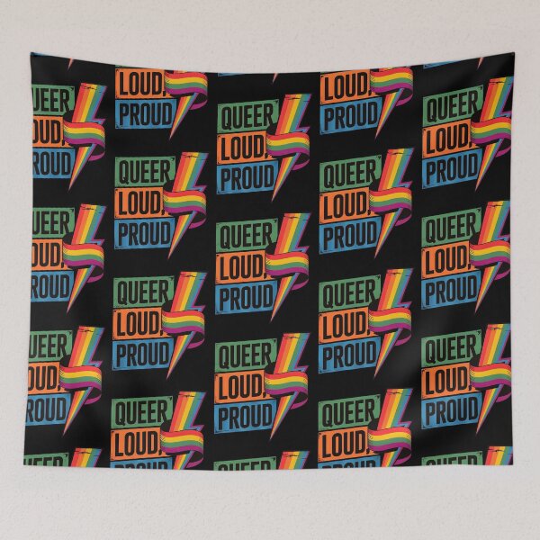 Item preview, Queer Loud Proud – Rainbow Lightning Bolt designed and sold by Taans-Creation.