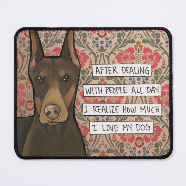 Item preview, I Love My Doberman, hand created art designed and sold by jamiemorathart.