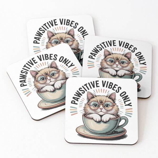 Item preview, Pawsitive Vibes Only - Cat In A Cup designed and sold by MrERNST.