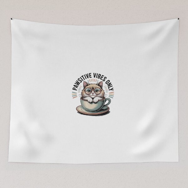 Item preview, Pawsitive Vibes Only - Cat In A Cup designed and sold by MrERNST.