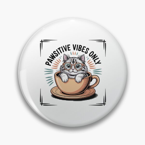 Item preview, Pawsitive Vibes Only - Cat In A Cup designed and sold by MrERNST.