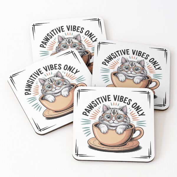 Item preview, Pawsitive Vibes Only - Cat In A Cup designed and sold by MrERNST.