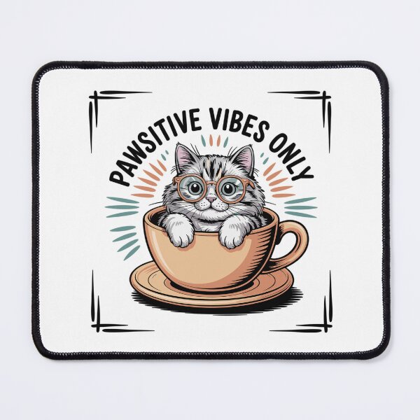 Item preview, Pawsitive Vibes Only - Cat In A Cup designed and sold by MrERNST.