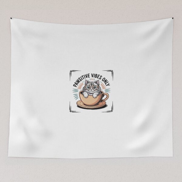 Item preview, Pawsitive Vibes Only - Cat In A Cup designed and sold by MrERNST.