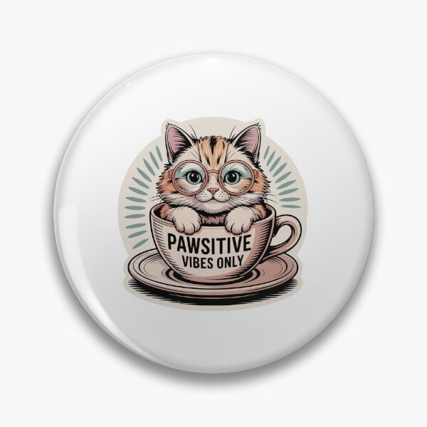 Item preview, Pawsitive Vibes Only - Cat In A Cup designed and sold by MrERNST.