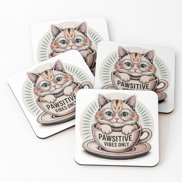 Item preview, Pawsitive Vibes Only - Cat In A Cup designed and sold by MrERNST.
