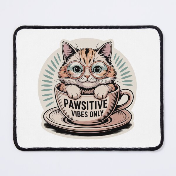 Item preview, Pawsitive Vibes Only - Cat In A Cup designed and sold by MrERNST.