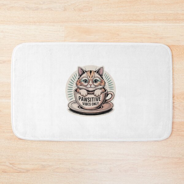 Item preview, Pawsitive Vibes Only - Cat In A Cup designed and sold by MrERNST.