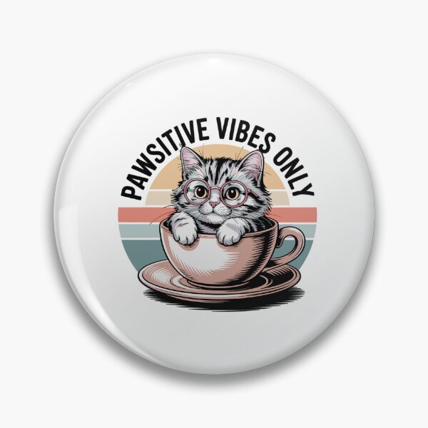 Item preview, Pawsitive Vibes Only - Cat In A Cup designed and sold by MrERNST.