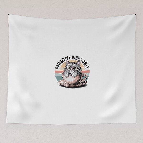 Item preview, Pawsitive Vibes Only - Cat In A Cup designed and sold by MrERNST.