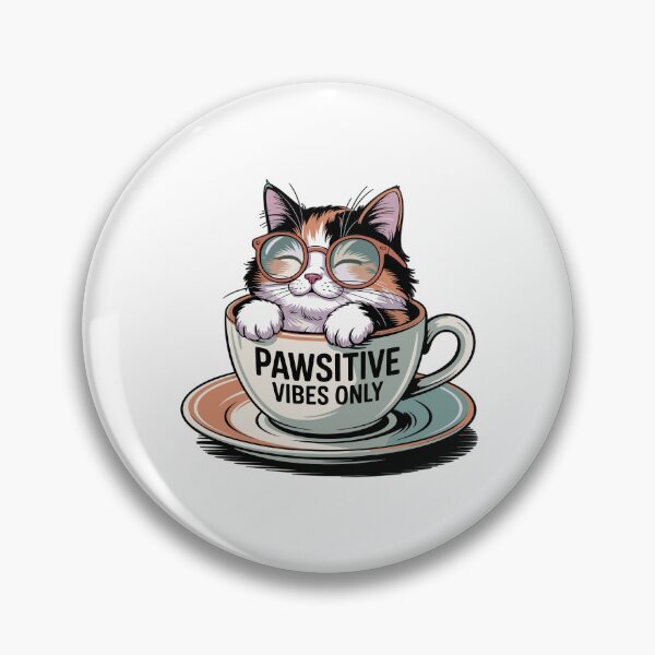 Item preview, Pawsitive Vibes Only - Cat In A Cup designed and sold by MrERNST.