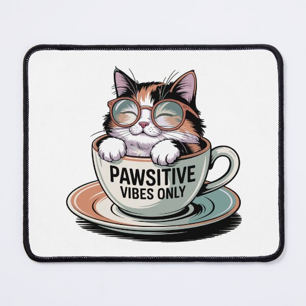 Item preview, Pawsitive Vibes Only - Cat In A Cup designed and sold by MrERNST.