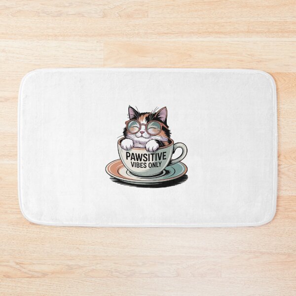 Item preview, Pawsitive Vibes Only - Cat In A Cup designed and sold by MrERNST.