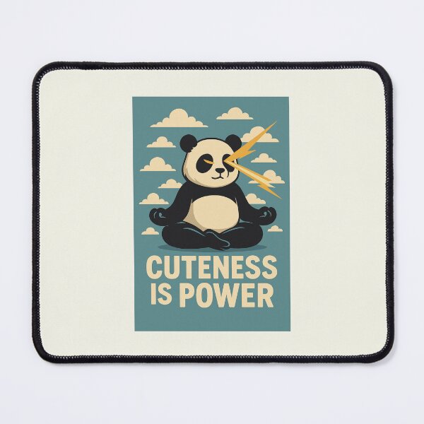Item preview, Cuteness is Power – Meditating Laser-Eyed Panda designed and sold by PumpedPanda.