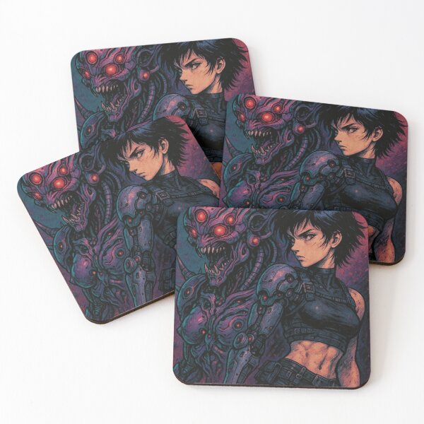 Item preview, Cyberpunk Demon Hunter Fit Anime Girl Retro Horror Aesthetic designed and sold by Hirvipelto.